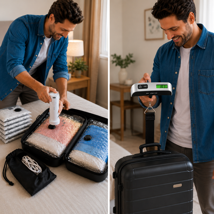 Pèse bagages numériques + sacs sous vides
