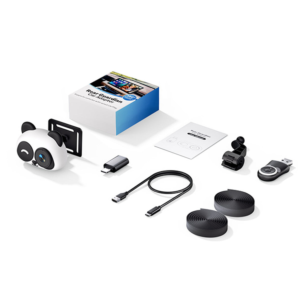 🐼 Caméra Bébé Voiture CarPlay/Android Auto sans fil – Panda Guardian CA520-M